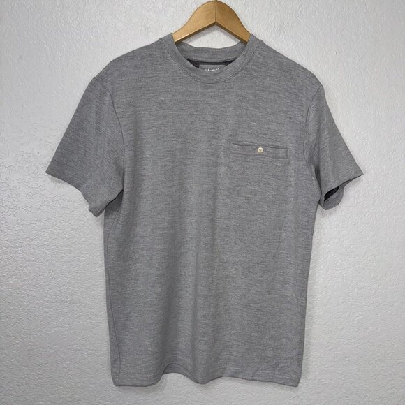 Mugsy T-Shirt Men Medium M Thick Gray Viscose Cotton Spandex Short Sleeve Pocket - Picture 1 of 10